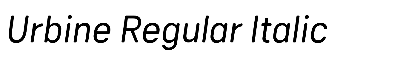 Urbine Regular Italic
